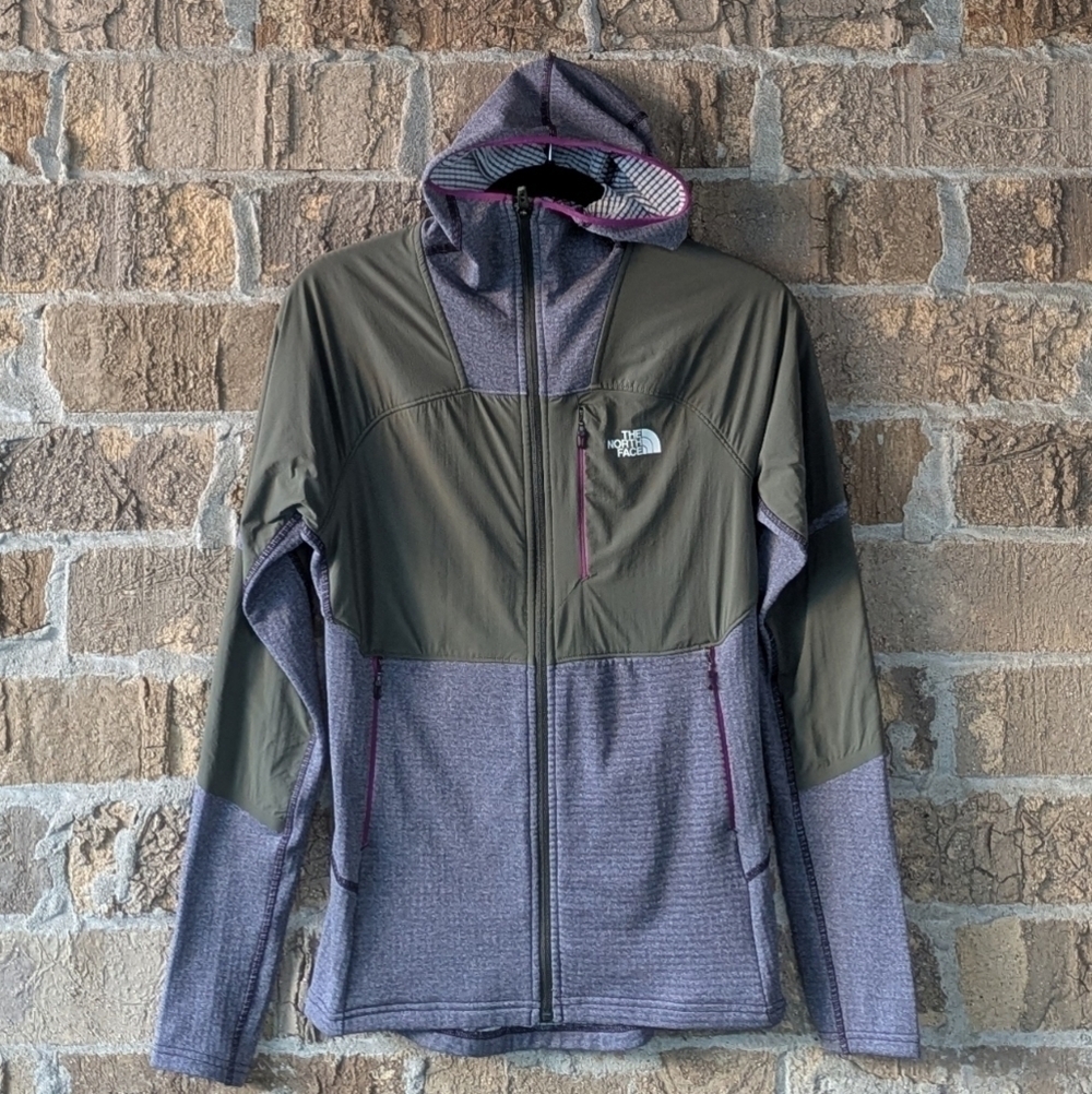 The North Face Progressor Power Grid Fleece Zip Front Hoodie Jacket XS